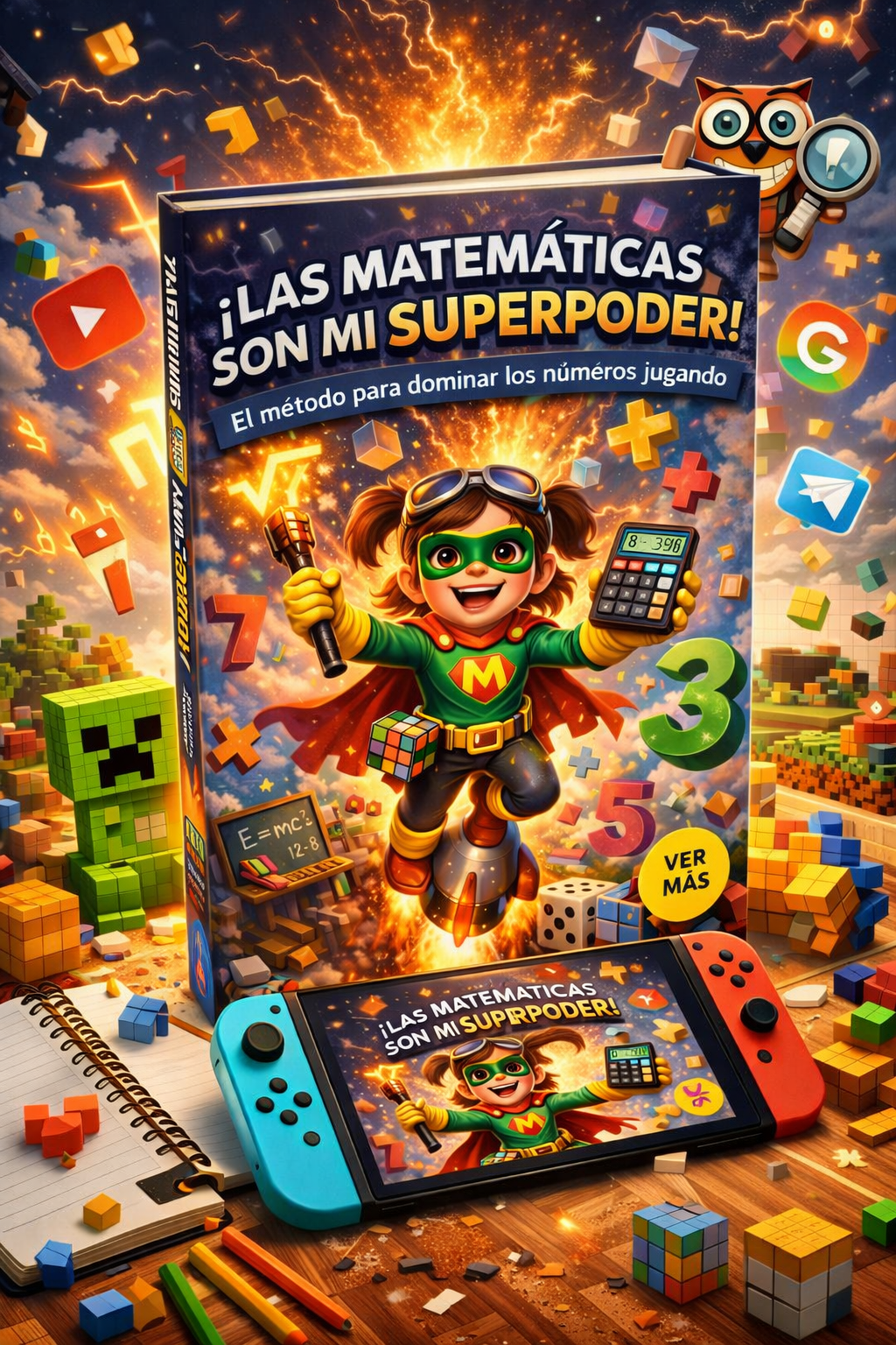 Superpoder Matemático: Kit 12 Desafíos + 🎁 3 Bonos de Regalo