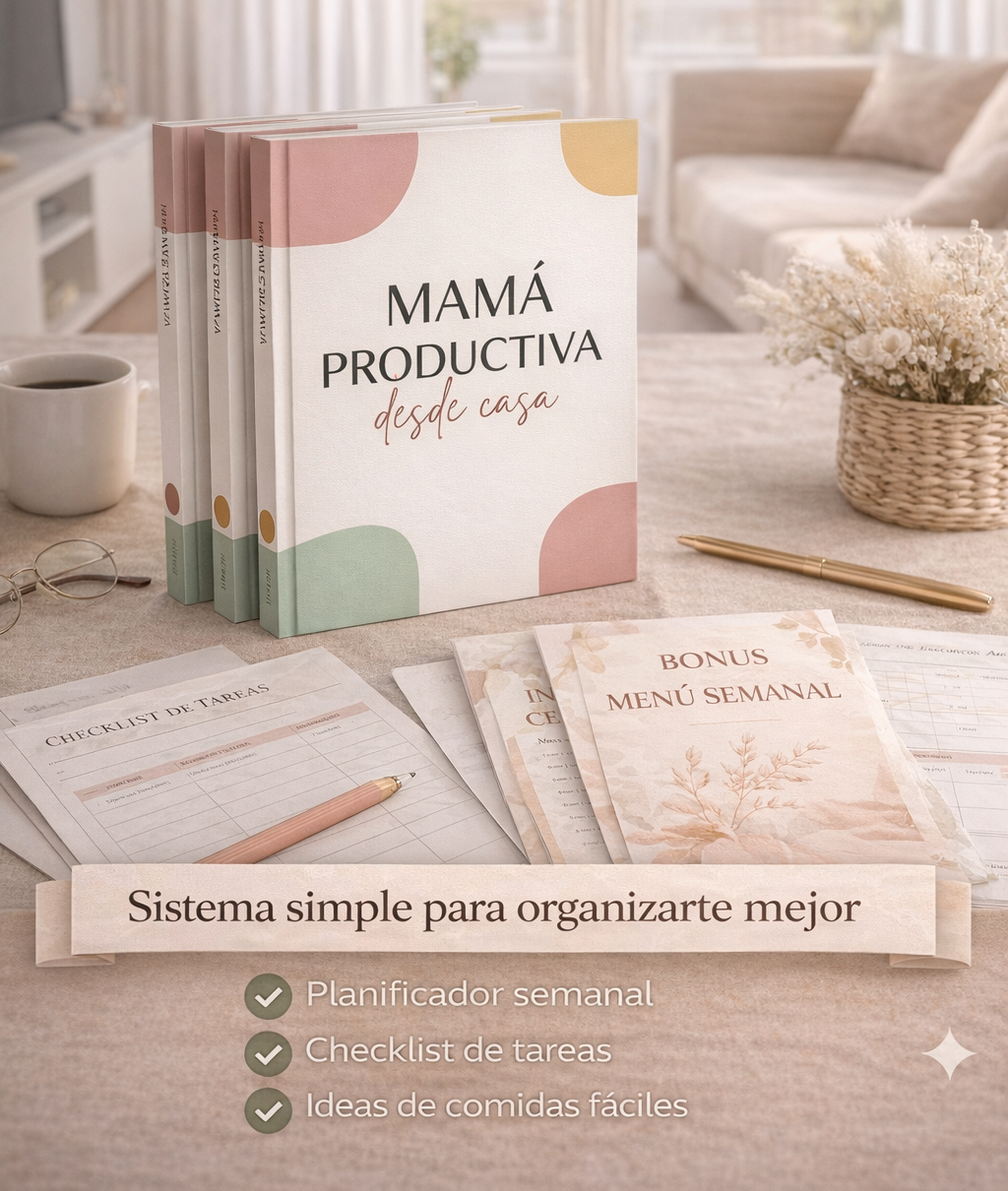 Mamá Productiva en Casa + 3 Bonos de Regalo